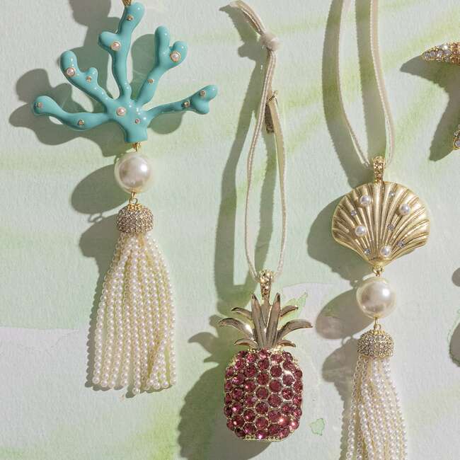 Seashell And Pearl Tassel Hanging Ornament - Ornaments - 3