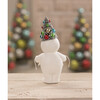 Retro Merry Snowman With Tree - Accents - 2