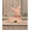 Sweet Pastel Pink Fawn with Wreath Paper Mache - Accents - 2