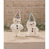 Pastel Candy Cane Snowman With Tree - Accents - 3
