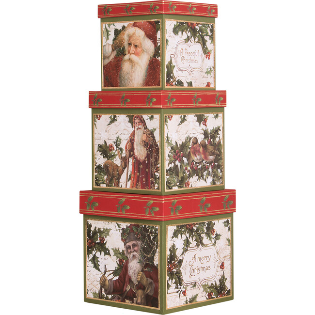 Holly Boxes, Set of 3