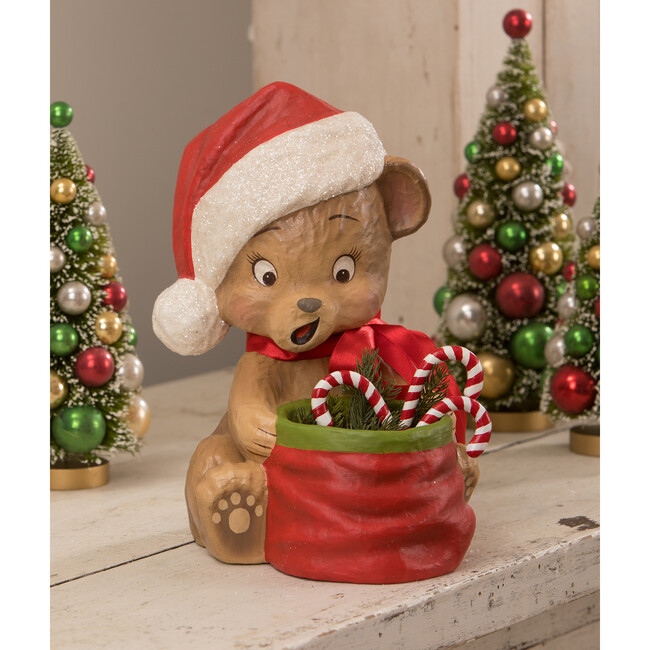 Christmas Surprise Bear Paper Mache - Accents - 2