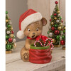 Christmas Surprise Bear Paper Mache - Accents - 2