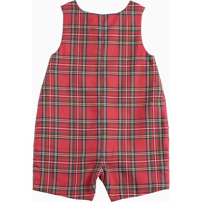 Little Archie Nutcraker Smocked Romper, Red Tartan - Rompers - 2