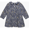 Little Woodland Bunny Pretty Collar Dress, Navy - Dresses - 2