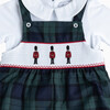 Little My First Christmas Dungaree, Navy Tartan - Rompers - 3