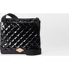 Women's Metro Flat Crossbody Bag, Black Lacquer - Bags - 2