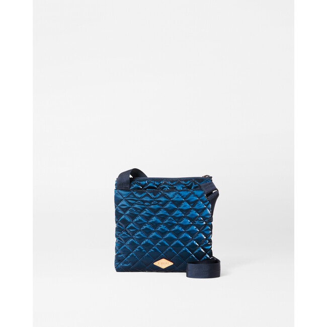 Women's Metro Flat Crossbody Handbag, Midnight Liquid - Bags - 2