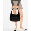 Women's Large Metro Shoulder Bag, Black Lacquer - Bags - 4