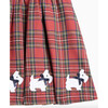 Little Scottie Tartan Pinafore, Red - Dresses - 2