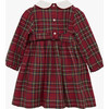 Little Charlotte Tartan Smocked Dress, Red Tartan - Dresses - 2