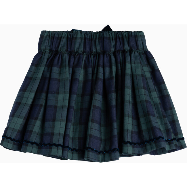 Tartan Skirt, Navy Tartan - Skirts - 2
