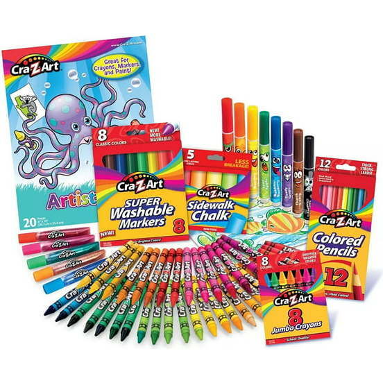 CREA出品 Cra-Z-Art Crayons, Assorted Colors, 4/Box, 12 Boxes/Pack (10217-48
