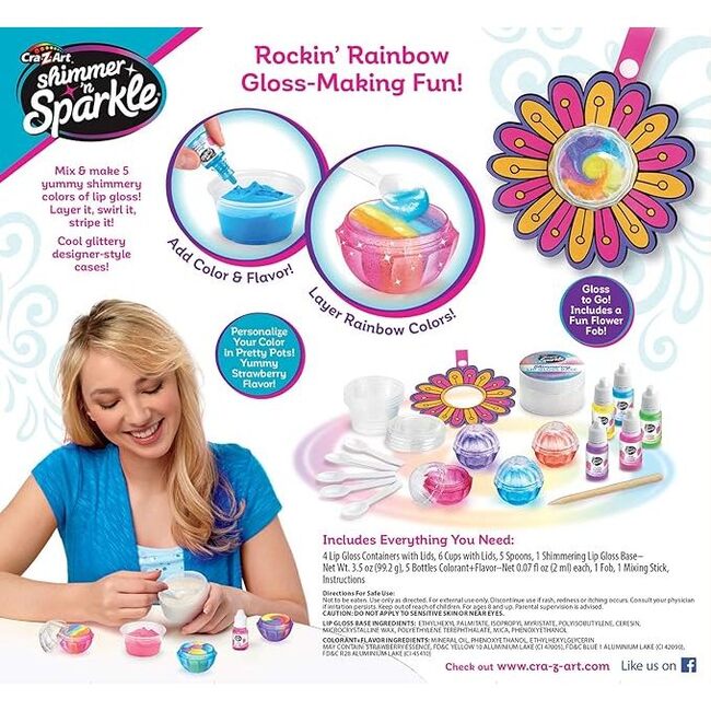 Shimmer and Sparkle Rainbow Lip Gloss - Arts & Crafts - 2