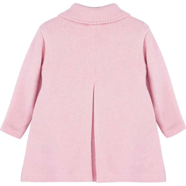 Little Alexandra Knitted Coat, Pale Pink - Coats - 3