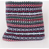 Childrens Fairisle Snoody, Navy - Scarves - 1 - thumbnail