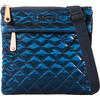 Women's Metro Flat Crossbody Handbag, Midnight Liquid - Bags - 1 - thumbnail
