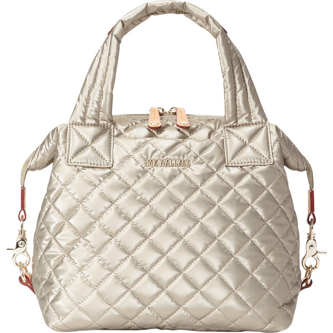 Women's Deluxe Small Sutton Handbag, Quartz Pearl - Bags - 1