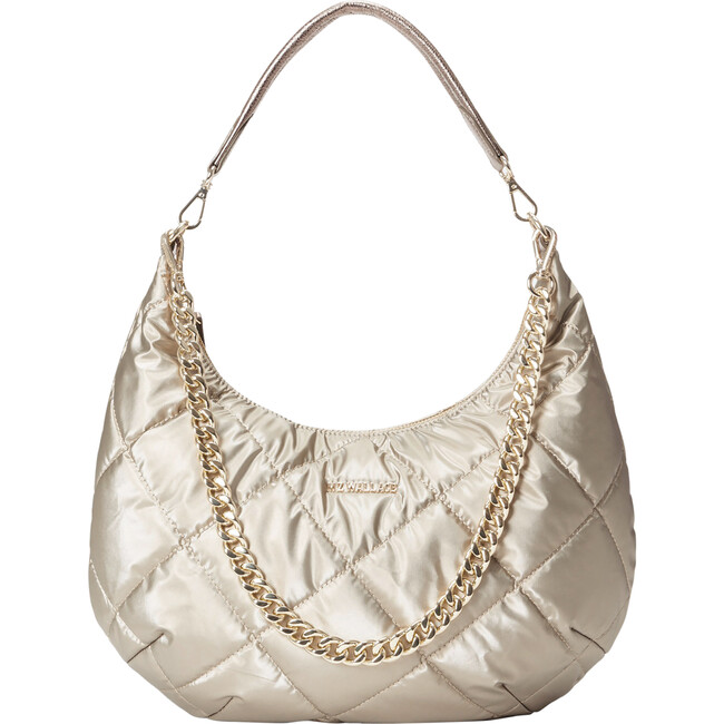 Women's Quilted Madison Shoulder Bag, Quartz Pearl