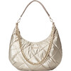 Women's Quilted Madison Shoulder Bag, Quartz Pearl - Bags - 1 - thumbnail