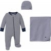 Welcome Home Baby Set, Navy Stripes - Mixed Apparel Set - 1 - thumbnail