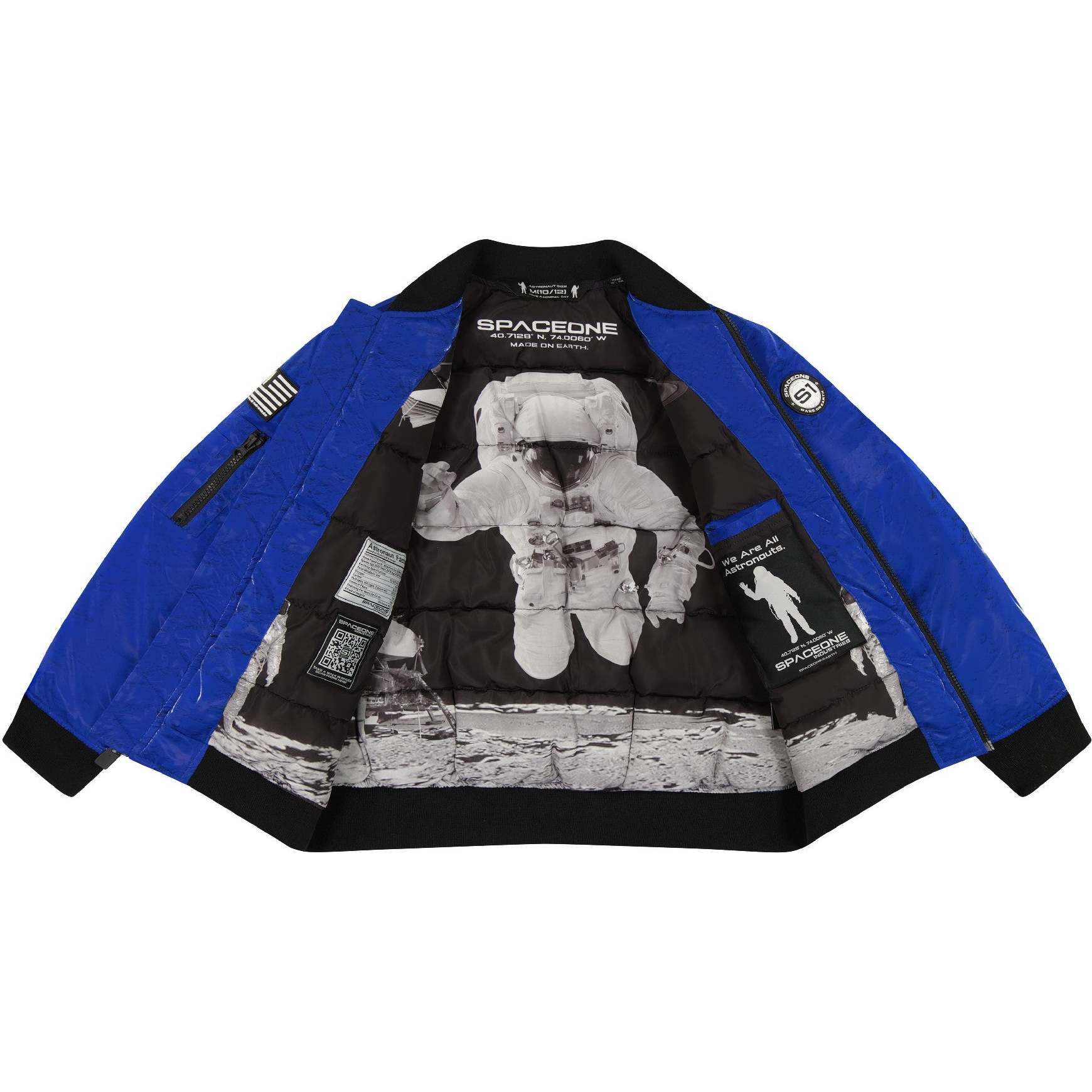 Space One x Andy Evan NASA Apollo 11 Bomber Astronaut Blue Andy Evan Outerwear Maisonette