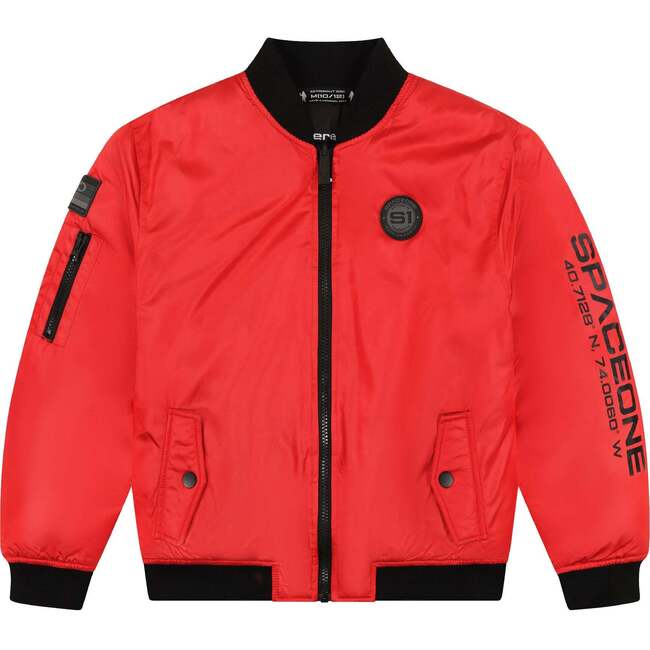 Space One® x Andy & Evan®  Reversible Bomber Jacket, Mars Red - Puffers & Down Jackets - 2