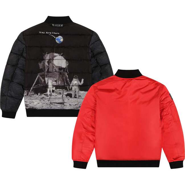 Space One® x Andy & Evan®  Reversible Bomber Jacket, Mars Red - Puffers & Down Jackets - 4