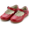 Sonia Scalloped Flat, Red - Flats - 1 - thumbnail