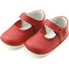 Mia Scalloped Mary Jane, Red - Crib Shoes - 1 - thumbnail