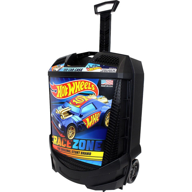 Hot Wheels 100-Car, Rolling Storage Case with Retractable Handle - Transportation - 2