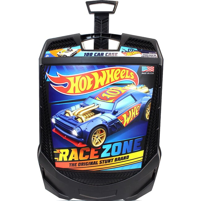 Hot Wheels 100-Car, Rolling Storage Case with Retractable Handle - Transportation - 3