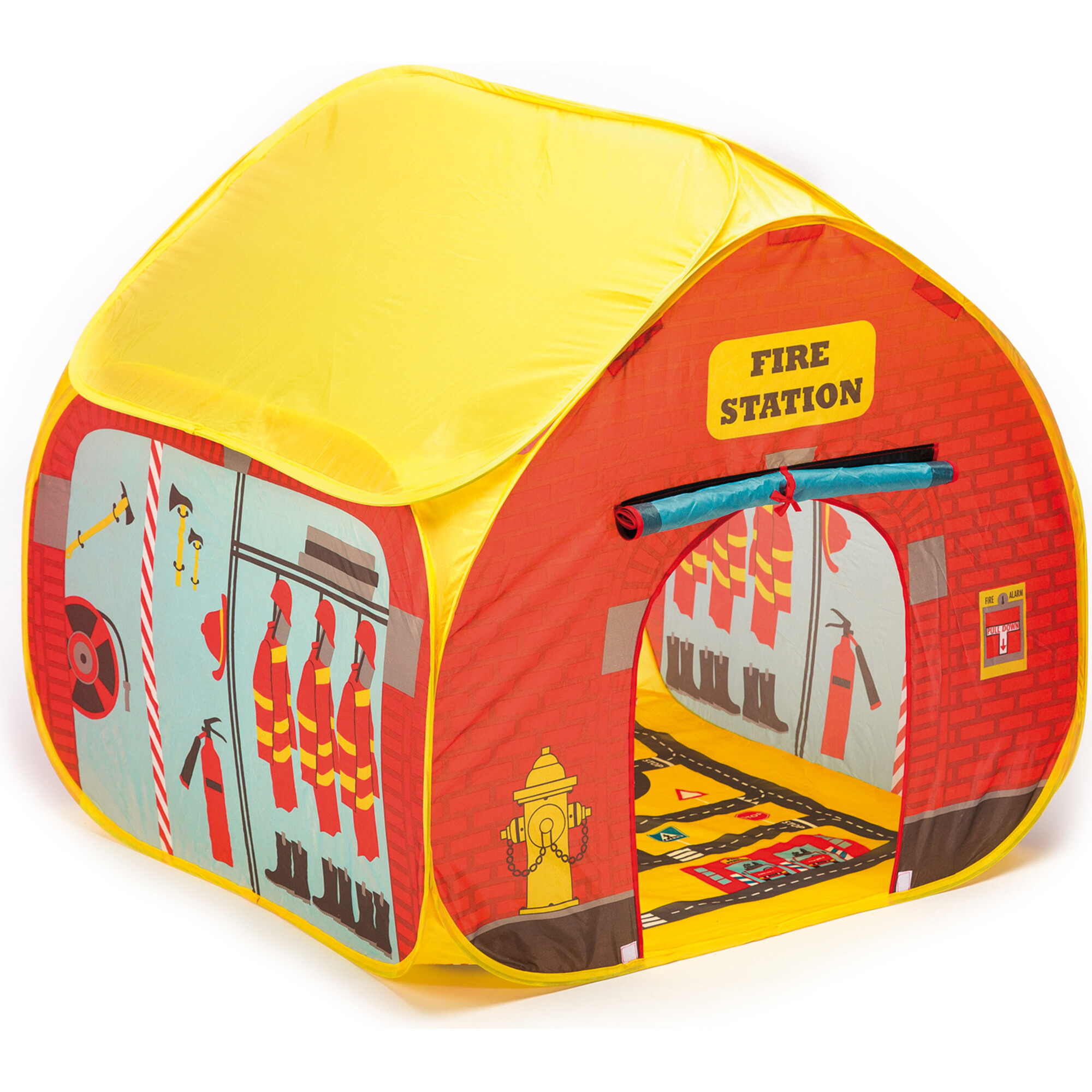 Fun2Give Pop-it-Up Firestation Tent with Streetmap Playmat - Play Tents - 1