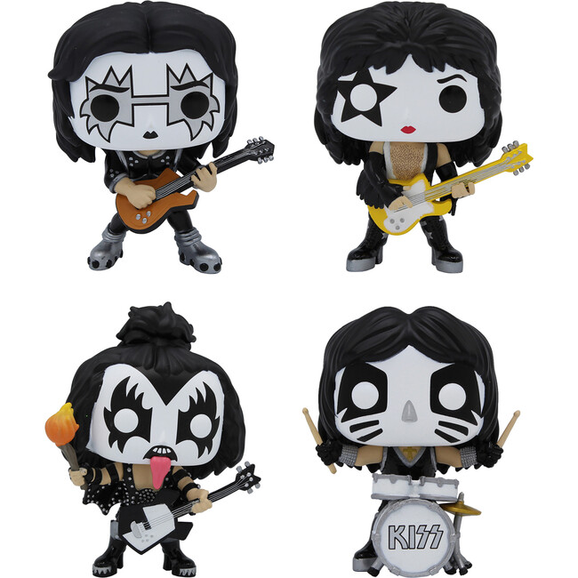 POP! KISS: Band Set - Glow in the Dark Collectible Set - Online Exclusive - The Spaceman, The Starchild, The Demon, The Catman