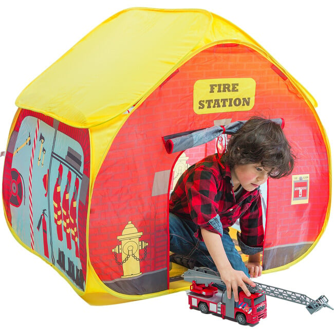 Fun2Give Pop-it-Up Firestation Tent with Streetmap Playmat - Play Tents - 2