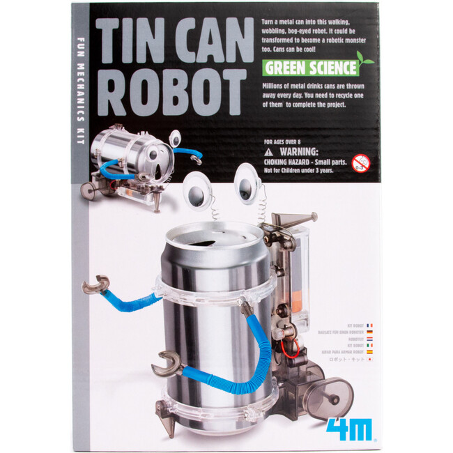 4M Toysmith, KidzRobotix Tin Can Robot, DIY Science Kit - STEM Toys - 3