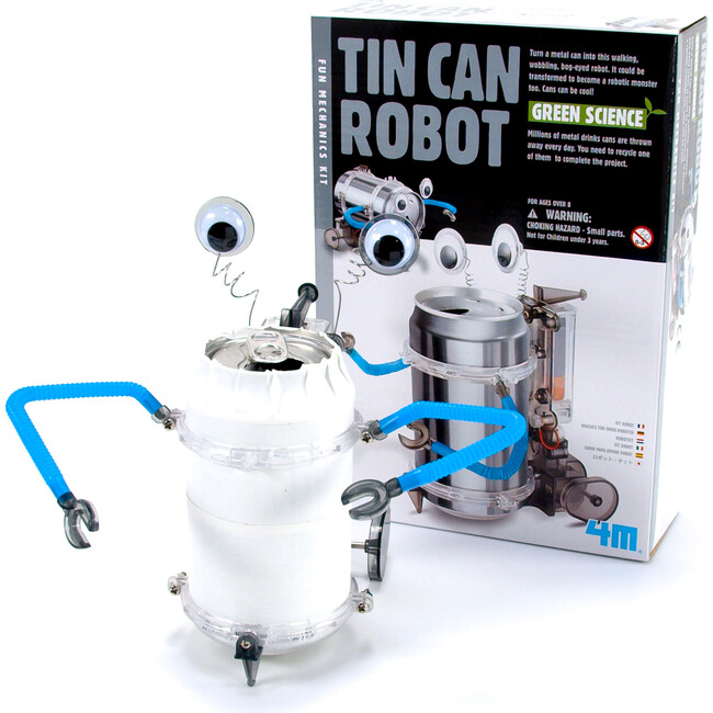 4M Toysmith, KidzRobotix Tin Can Robot, DIY Science Kit