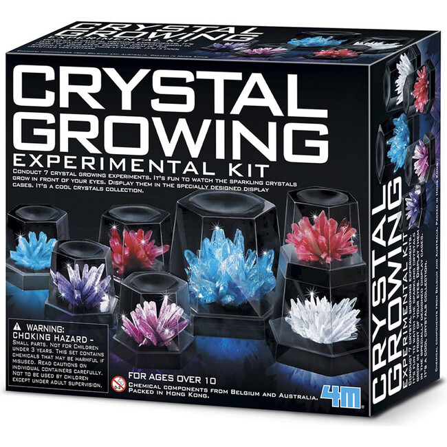 4M Crystal Growing Science Experimental Kit - 7 Crystal Science Experiments with Display Cases - Easy DIY STEM Toy