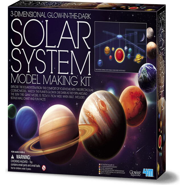 4M 3D Glow-in-the-Dark Solar System Model Making Science Kit - STEM - STEM Toys - 2