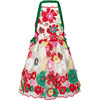 Candy Cane Open Back Mini Dress, Floral - Dresses - 1 - thumbnail