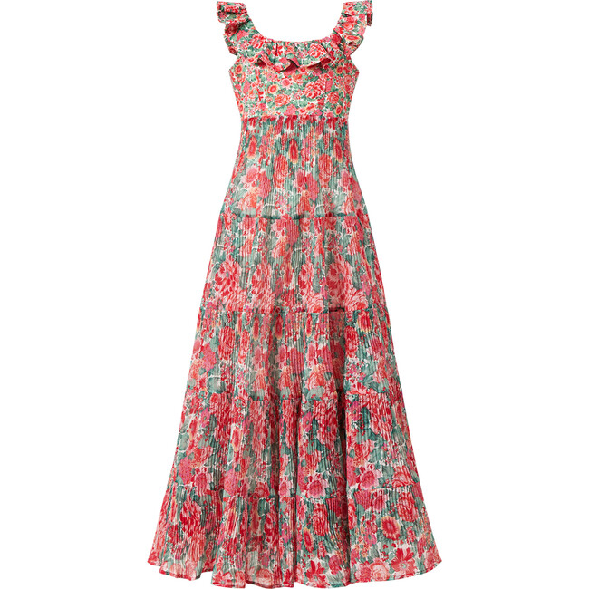 Holiday Frilled Maxi Dress, Floral