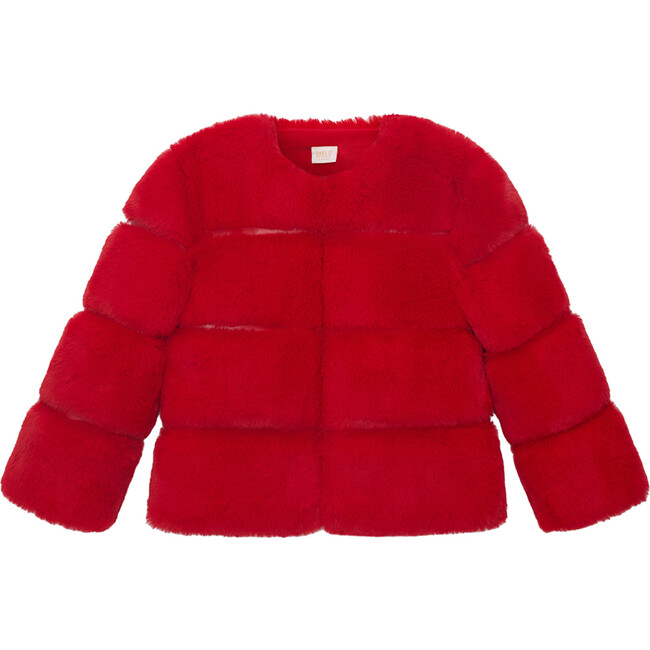 Holiday Fur Jacket, Red