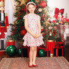 Holiday Embroidered Short Sleeve Mini Dress, Floral - Dresses - 2
