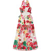 Candy Cane Open Back Maxi Dress, Floral - Dresses - 3