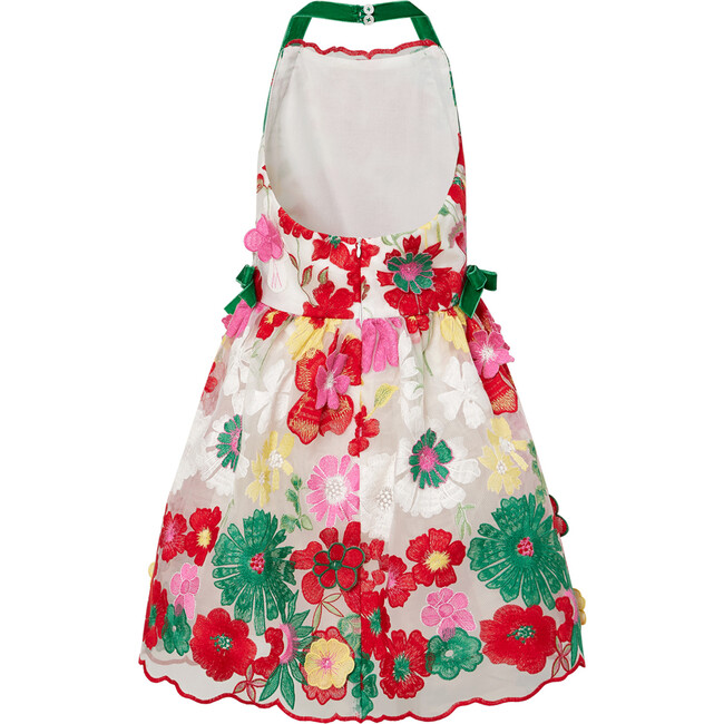 Candy Cane Open Back Mini Dress, Floral - Dresses - 3