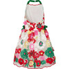 Candy Cane Open Back Mini Dress, Floral - Dresses - 3