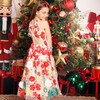 Candy Cane Open Back Maxi Dress, Floral - Dresses - 4