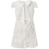 Holly Jolly Short Flutter Sleeve Mini Dress, Ivory - Dresses - 3
