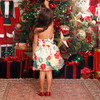 Candy Cane Open Back Mini Dress, Floral - Dresses - 4