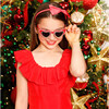 Heart Sparkly Diamante Sunglasses, Red - Sunglasses - 4